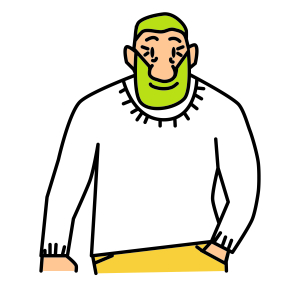 Illustrated portrait for Nigel