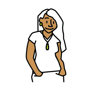 Illustrated portrait for Tiana